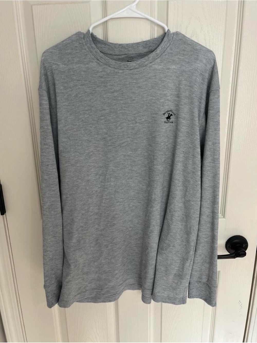Beverly Hills Polo Club Men's Long Sleeve Crew - Light Gray